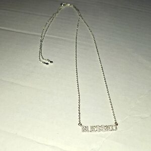 Silver "Blessed" necklace